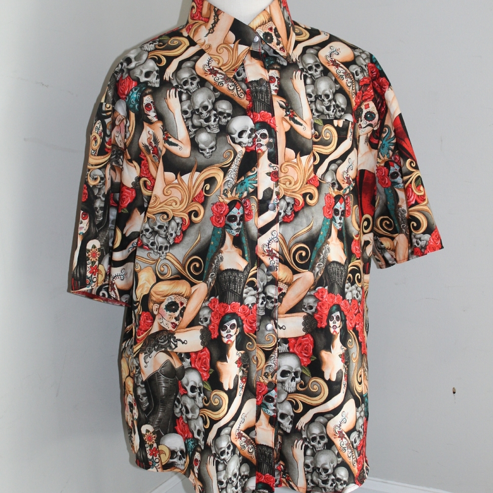 Men's snap button shirt